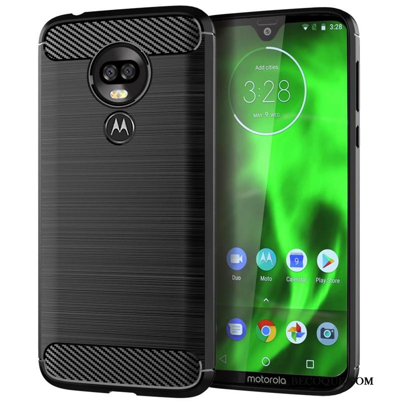 Kuori Moto G7 Plus Pehmeä Neste Murtumaton Puhelimen Kuoret, Kotelo Moto G7 Plus Suojaus Johdin Sininen