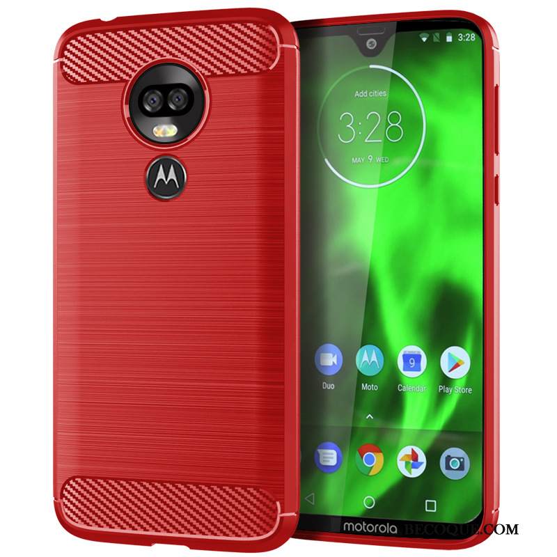 Kuori Moto G7 Plus Pehmeä Neste Murtumaton Puhelimen Kuoret, Kotelo Moto G7 Plus Suojaus Johdin Sininen