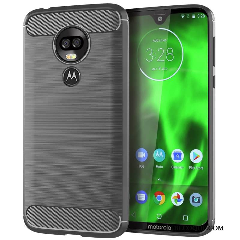 Kuori Moto G7 Plus Pehmeä Neste Murtumaton Puhelimen Kuoret, Kotelo Moto G7 Plus Suojaus Johdin Sininen