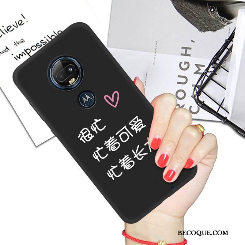 Kuori Moto G7 Plus Suojaus Puhelimen Kuoret Musta, Kotelo Moto G7 Plus Sarjakuva