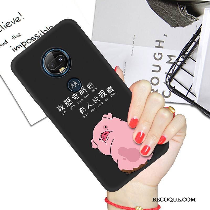 Kuori Moto G7 Plus Suojaus Puhelimen Kuoret Musta, Kotelo Moto G7 Plus Sarjakuva