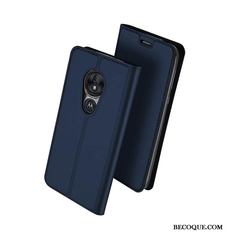 Kuori Moto G7 Power Kuoret Kiinteä Väri Kortti, Kotelo Moto G7 Power Nahka Murtumaton Puhelimen Kuoret