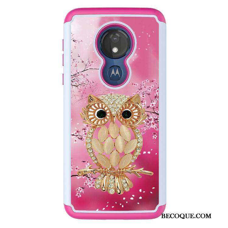 Kuori Moto G7 Power Maalaus Kukkakuvio Punainen, Kotelo Moto G7 Power Sarjakuva Murtumaton Puhelimen Kuoret