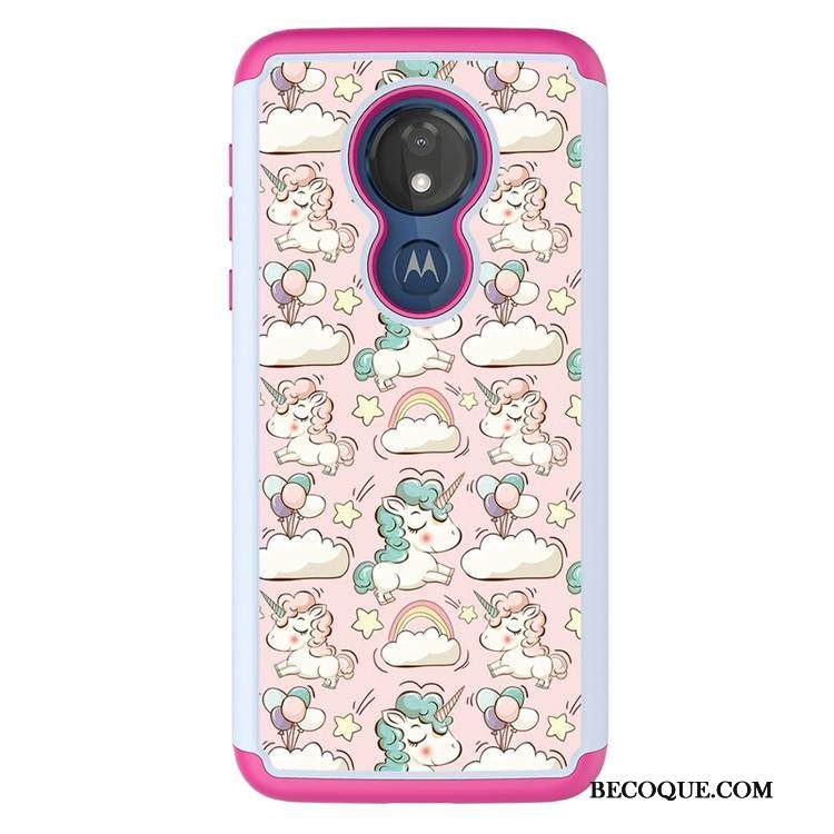 Kuori Moto G7 Power Maalaus Kukkakuvio Punainen, Kotelo Moto G7 Power Sarjakuva Murtumaton Puhelimen Kuoret