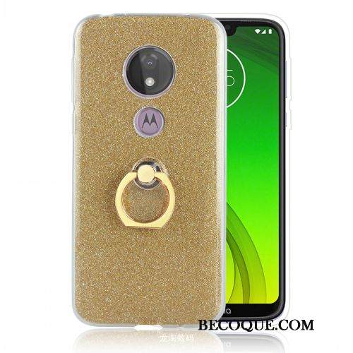 Kuori Moto G7 Power Suojaus Hopea Rengas, Kotelo Moto G7 Power Pehmeä Neste Eurooppa Murtumaton