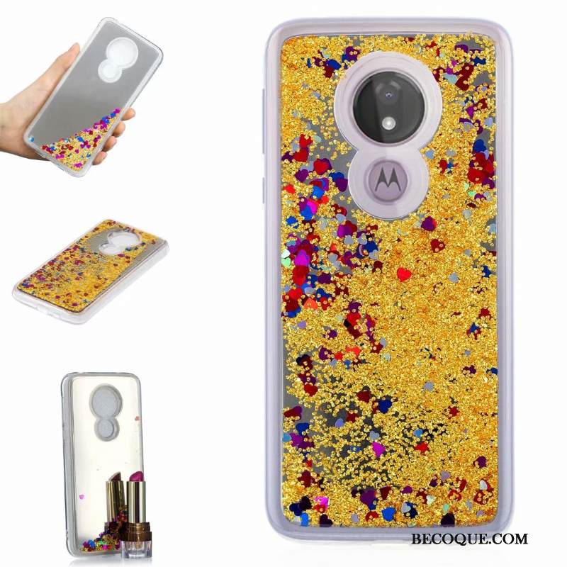 Kuori Moto G7 Power Suojaus Puhelimen Kuoret Murtumaton, Kotelo Moto G7 Power Pehmeä Neste Punainen Juoksuhiekka