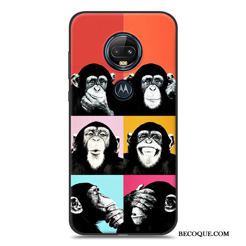 Kuori Moto G7 Sarjakuva Puhelimen Kuoret Pesty Suede, Kotelo Moto G7 Silikoni Keltainen Rakastunut