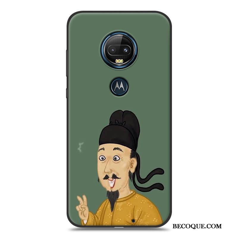 Kuori Moto G7 Sarjakuva Puhelimen Kuoret Pesty Suede, Kotelo Moto G7 Silikoni Keltainen Rakastunut