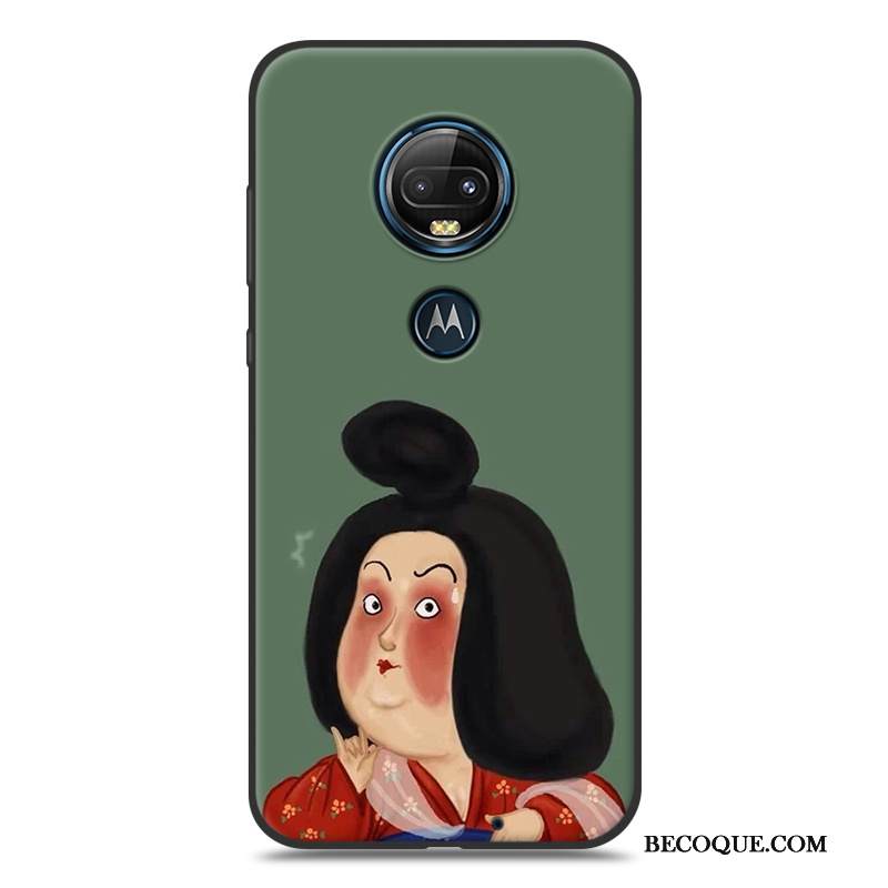 Kuori Moto G7 Sarjakuva Puhelimen Kuoret Pesty Suede, Kotelo Moto G7 Silikoni Keltainen Rakastunut