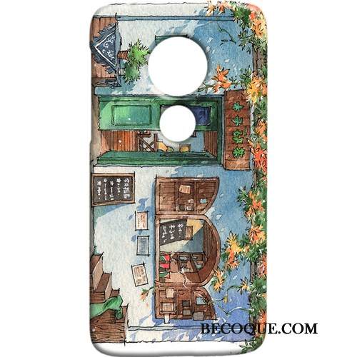 Kuori Moto G7 Suojaus Kova Punainen, Kotelo Moto G7 Tuuli Pesty Suede