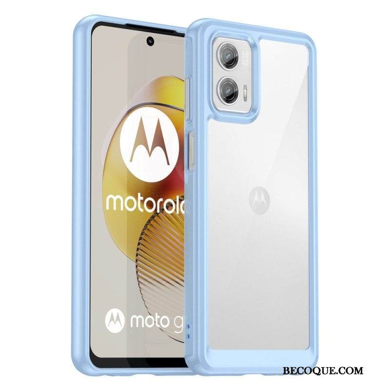 Kuori Moto G73 5G Läpinäkyvä Hybridi