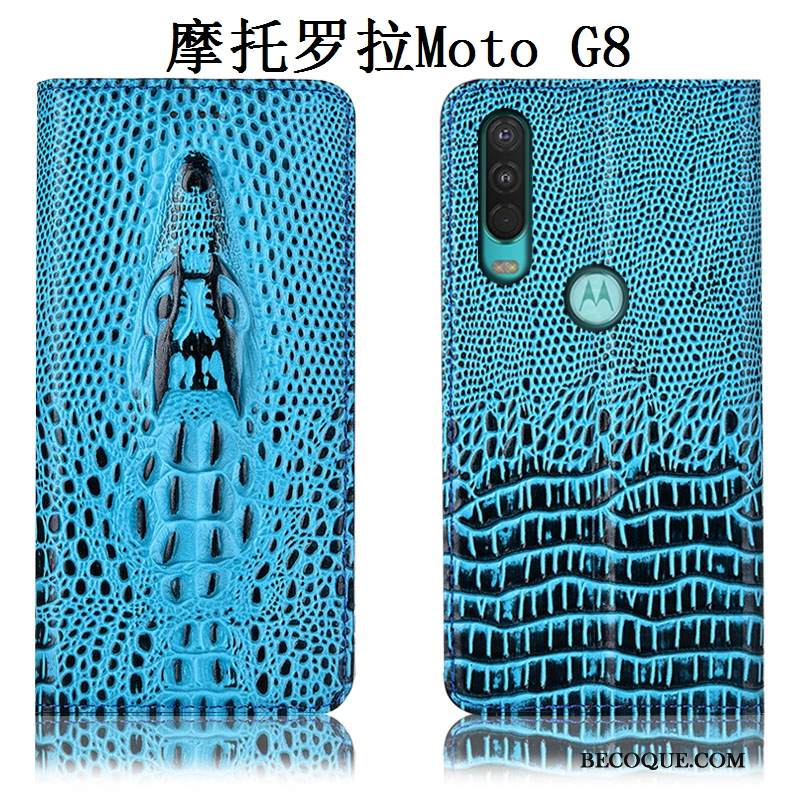 Kuori Moto G8 Laukut Puhelimen Kuoret Keltainen, Kotelo Moto G8 Nahka Murtumaton