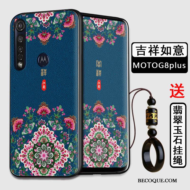 Kuori Moto G8 Plus Laukut Kiinalainen Tyyli Murtumaton, Kotelo Moto G8 Plus Silikoni Puhelimen Kuoret Musta