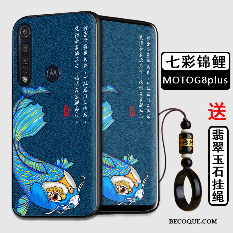 Kuori Moto G8 Plus Laukut Kiinalainen Tyyli Murtumaton, Kotelo Moto G8 Plus Silikoni Puhelimen Kuoret Musta