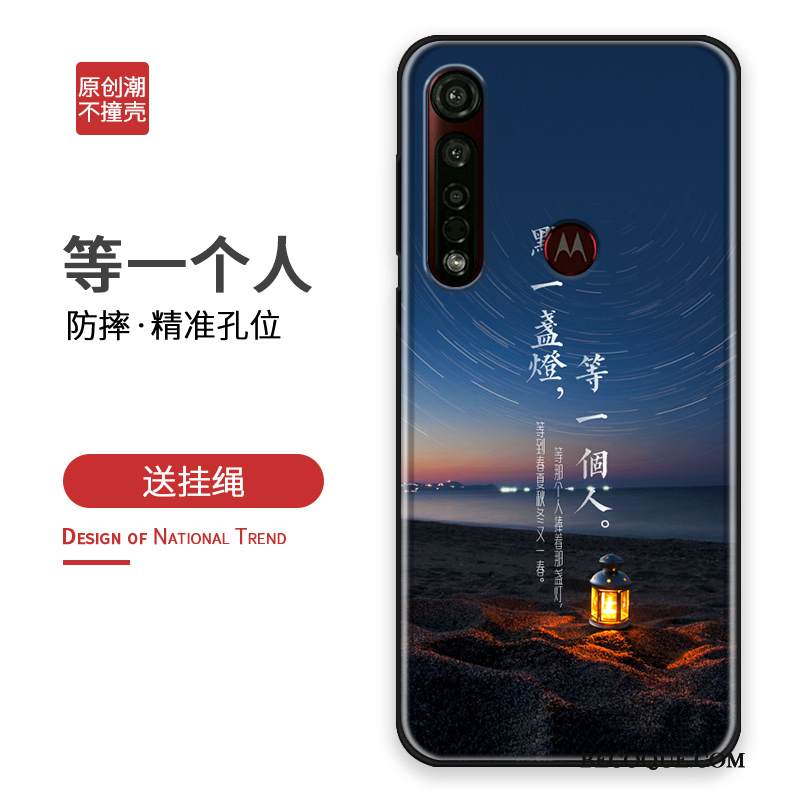 Kuori Moto G8 Plus Laukut Persoonallisuus Vihreä, Kotelo Moto G8 Plus Silikoni Trendi Puhelimen Kuoret