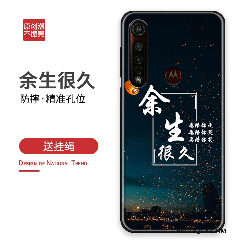 Kuori Moto G8 Plus Laukut Persoonallisuus Vihreä, Kotelo Moto G8 Plus Silikoni Trendi Puhelimen Kuoret