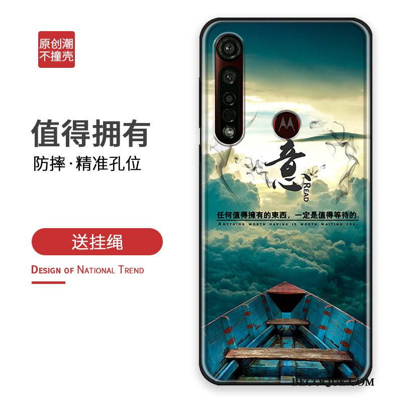 Kuori Moto G8 Plus Laukut Persoonallisuus Vihreä, Kotelo Moto G8 Plus Silikoni Trendi Puhelimen Kuoret