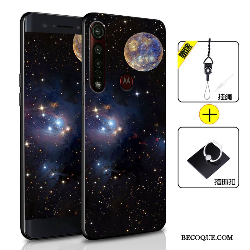Kuori Moto G8 Plus Laukut Puhelimen Kuoret Musta, Kotelo Moto G8 Plus Pehmeä Neste Murtumaton Persoonallisuus