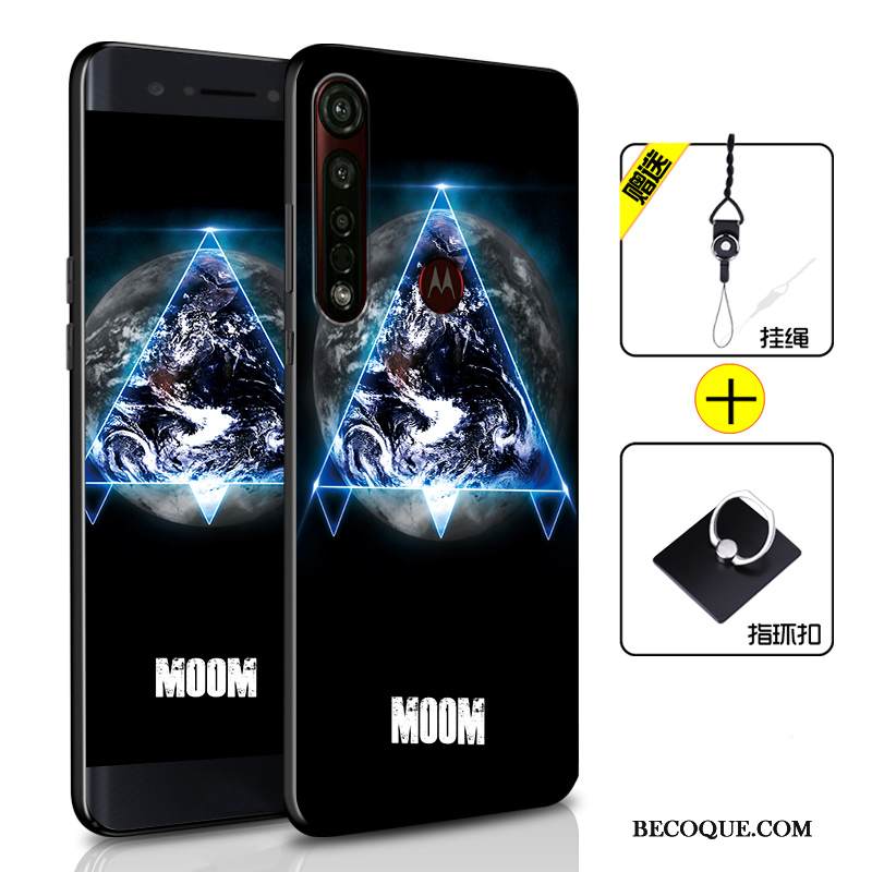 Kuori Moto G8 Plus Laukut Puhelimen Kuoret Musta, Kotelo Moto G8 Plus Pehmeä Neste Murtumaton Persoonallisuus