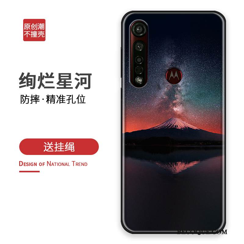 Kuori Moto G8 Plus Laukut Tide-brändi Sininen, Kotelo Moto G8 Plus Suojaus Puhelimen Kuoret Persoonallisuus