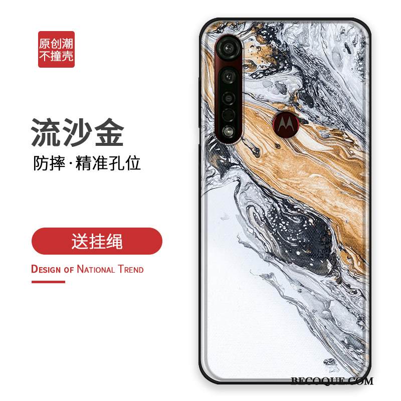 Kuori Moto G8 Plus Laukut Tide-brändi Sininen, Kotelo Moto G8 Plus Suojaus Puhelimen Kuoret Persoonallisuus