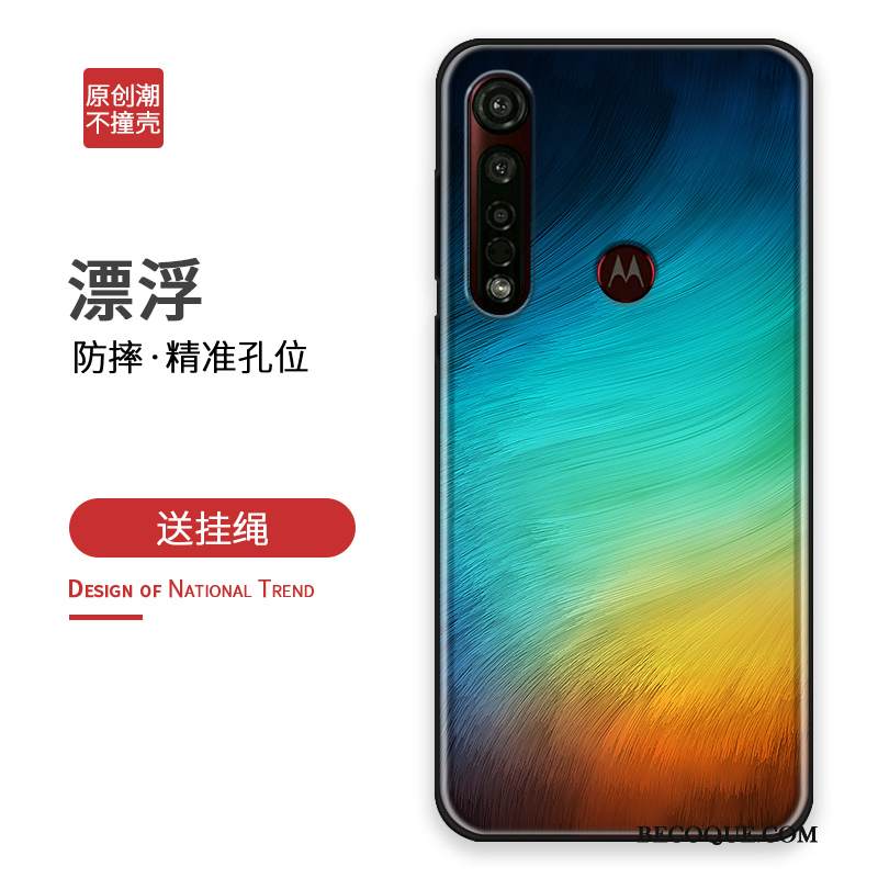 Kuori Moto G8 Plus Laukut Tide-brändi Sininen, Kotelo Moto G8 Plus Suojaus Puhelimen Kuoret Persoonallisuus