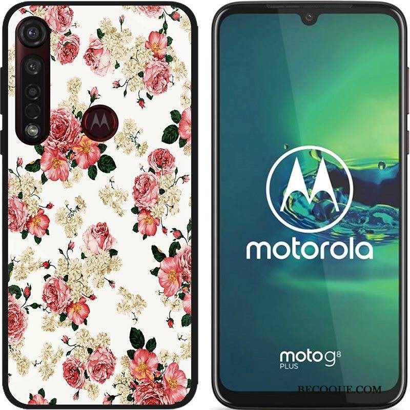 Kuori Moto G8 Plus Luova Hyvä Myynti Jauhe, Kotelo Moto G8 Plus Maalaus Musta Puhelimen Kuoret