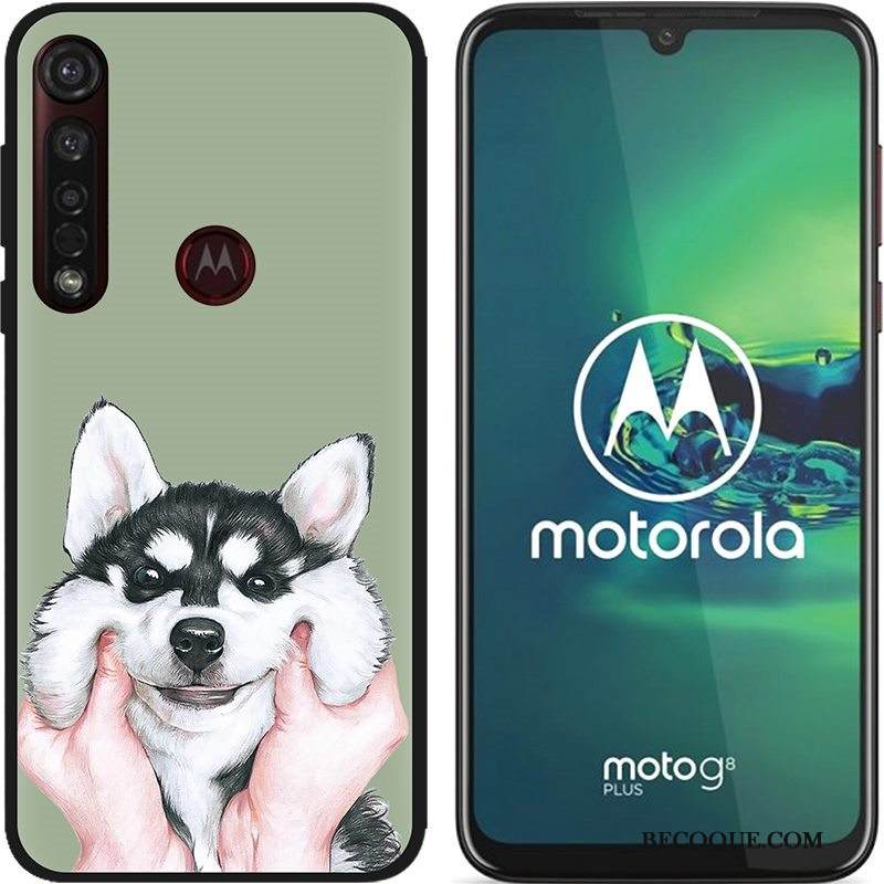 Kuori Moto G8 Plus Luova Hyvä Myynti Jauhe, Kotelo Moto G8 Plus Maalaus Musta Puhelimen Kuoret