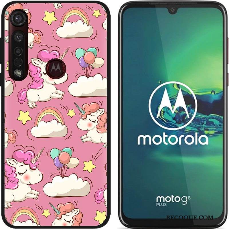 Kuori Moto G8 Plus Luova Hyvä Myynti Jauhe, Kotelo Moto G8 Plus Maalaus Musta Puhelimen Kuoret