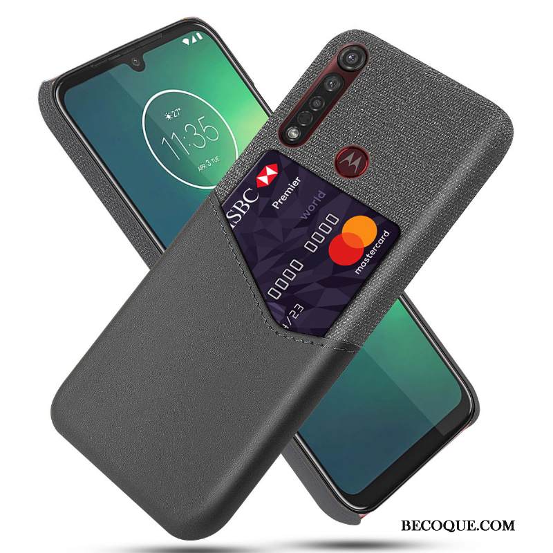 Kuori Moto G8 Plus Nahka Punainen Puhelimen Kuoret, Kotelo Moto G8 Plus Luova Viileä Liiketoiminta