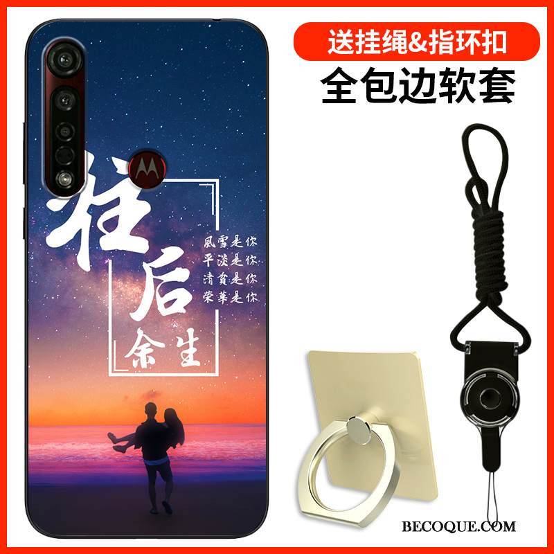 Kuori Moto G8 Plus Silikoni Persoonallisuus Puhelimen Kuoret, Kotelo Moto G8 Plus Pehmeä Neste Yksinkertainen Murtumaton