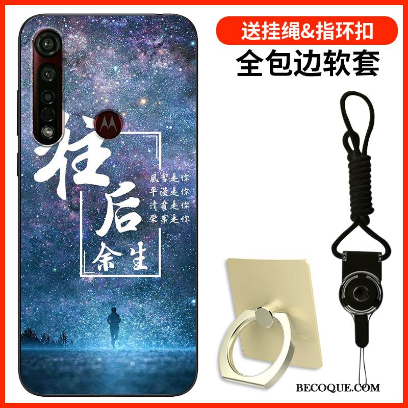 Kuori Moto G8 Plus Silikoni Persoonallisuus Puhelimen Kuoret, Kotelo Moto G8 Plus Pehmeä Neste Yksinkertainen Murtumaton