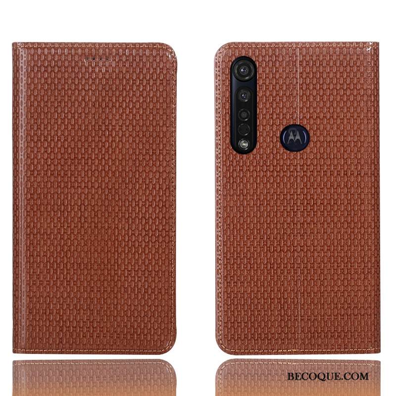 Kuori Moto G8 Plus Suojaus Murtumaton Puhelimen Kuoret, Kotelo Moto G8 Plus Nahka