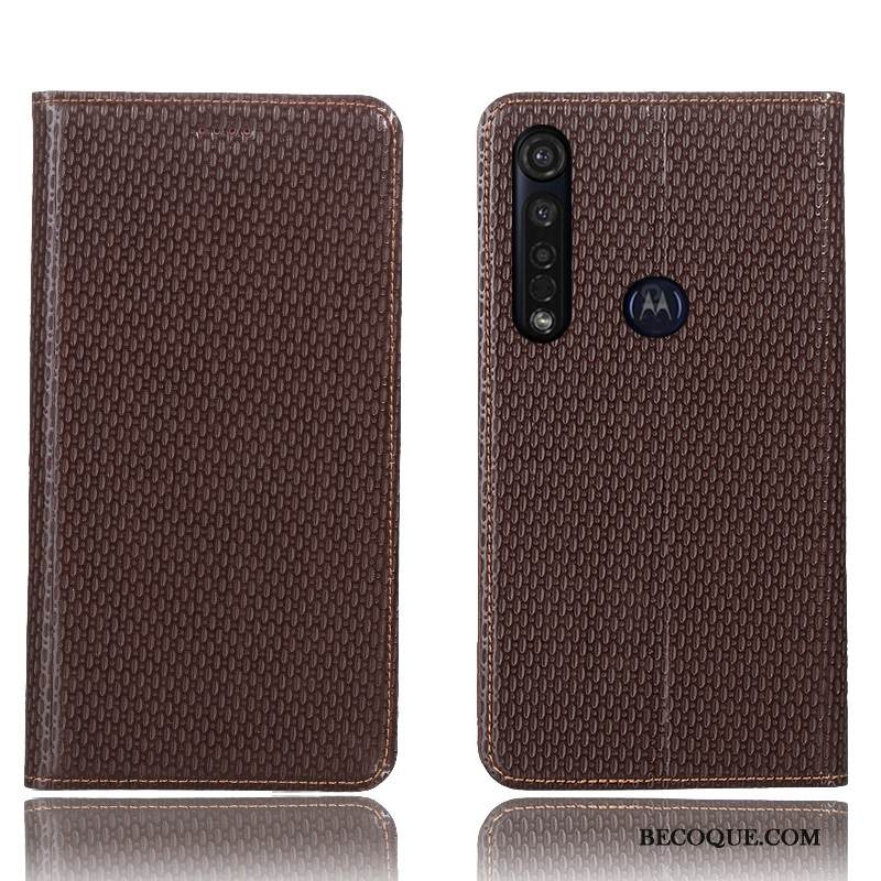 Kuori Moto G8 Plus Suojaus Murtumaton Puhelimen Kuoret, Kotelo Moto G8 Plus Nahka