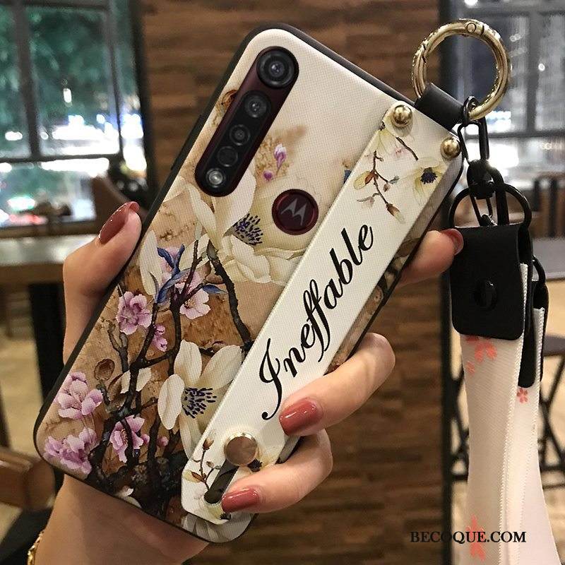 Kuori Moto G8 Plus Suojaus Pieni Valkoinen, Kotelo Moto G8 Plus Pehmeä Neste Hyvä Myynti Kustannukset