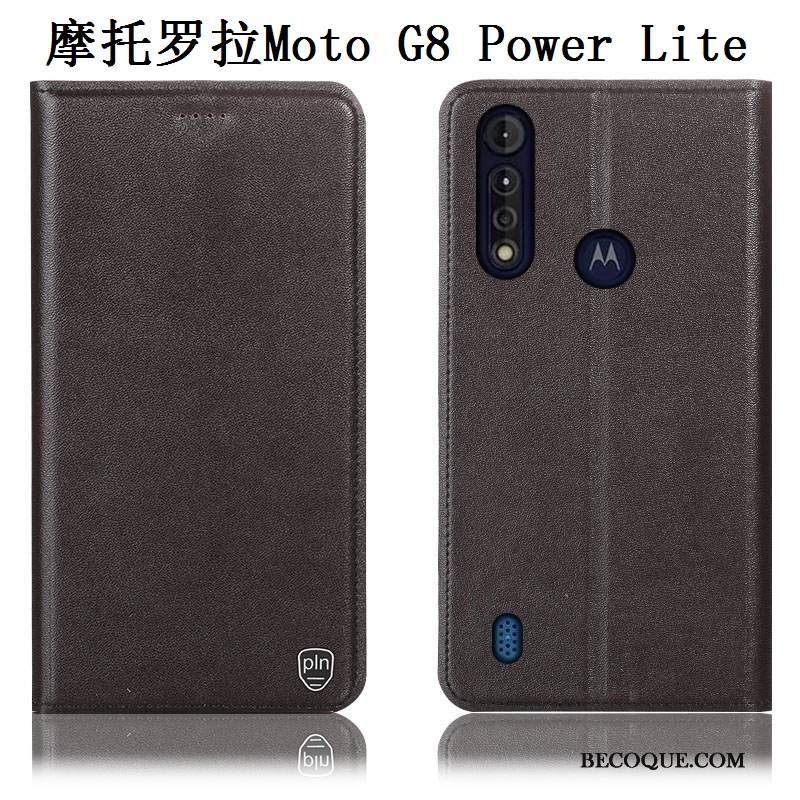Kuori Moto G8 Power Lite Kuoret Kukkakuvio Puhelimen Kuoret, Kotelo Moto G8 Power Lite Nahka Keltainen Murtumaton