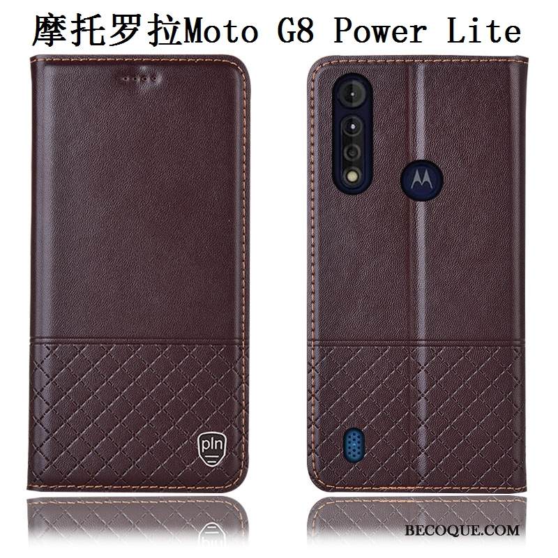 Kuori Moto G8 Power Lite Laukut Sininen Puhelimen Kuoret, Kotelo Moto G8 Power Lite Suojaus Murtumaton