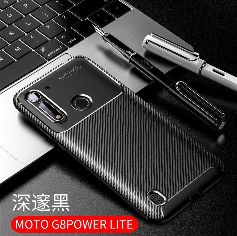 Kuori Moto G8 Power Lite Silikoni Pesty Suede Sininen, Kotelo Moto G8 Power Lite Laukut Puhelimen Kuoret Murtumaton