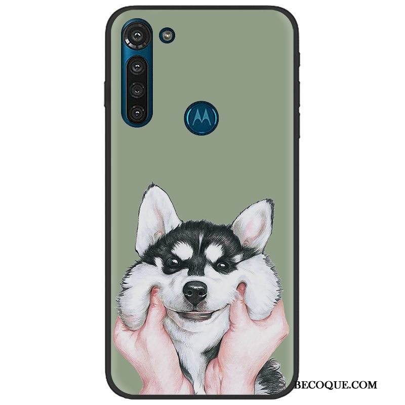 Kuori Moto G8 Power Pehmeä Neste Pu Musta, Kotelo Moto G8 Power Maalaus Trendi Pesty Suede