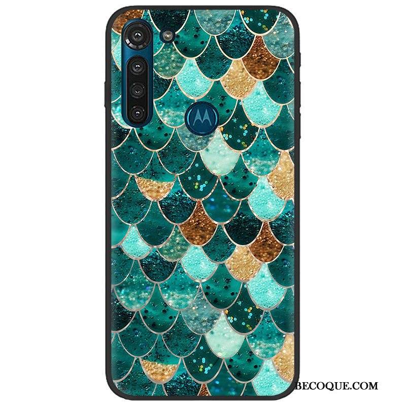 Kuori Moto G8 Power Pehmeä Neste Pu Musta, Kotelo Moto G8 Power Maalaus Trendi Pesty Suede