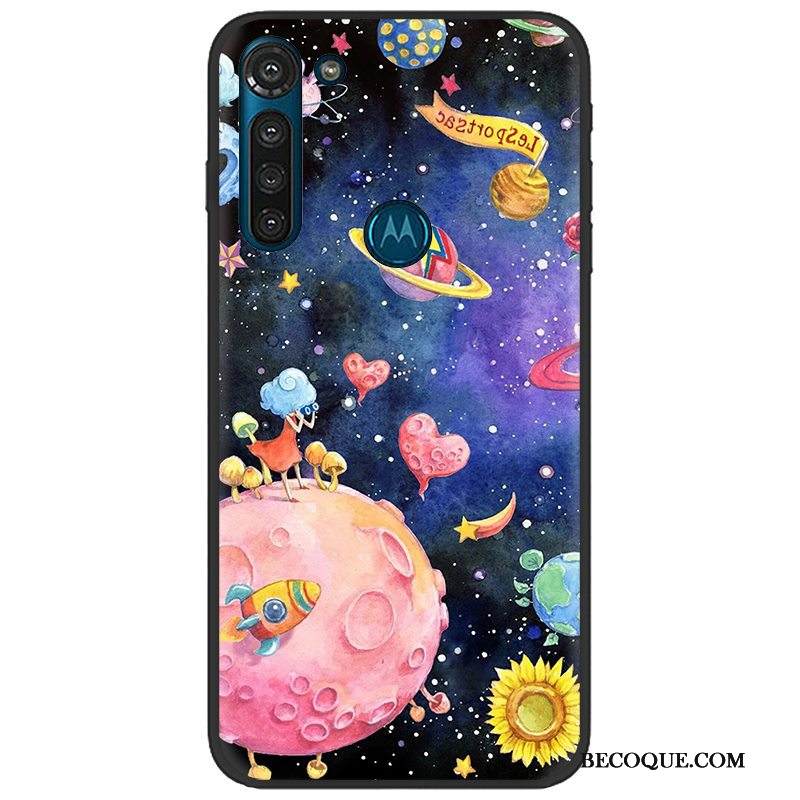 Kuori Moto G8 Power Pehmeä Neste Pu Musta, Kotelo Moto G8 Power Maalaus Trendi Pesty Suede