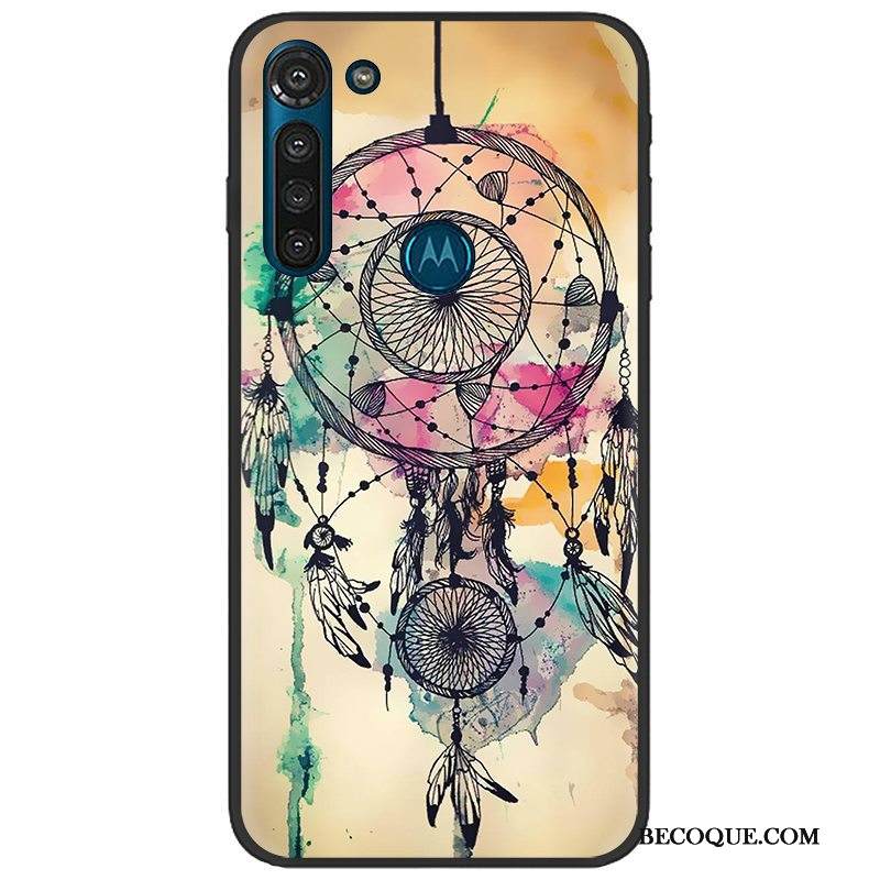 Kuori Moto G8 Power Pehmeä Neste Pu Musta, Kotelo Moto G8 Power Maalaus Trendi Pesty Suede