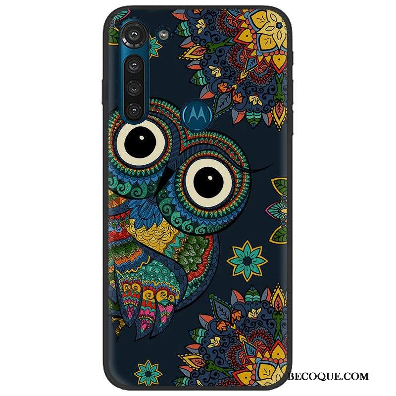 Kuori Moto G8 Power Pehmeä Neste Pu Musta, Kotelo Moto G8 Power Maalaus Trendi Pesty Suede