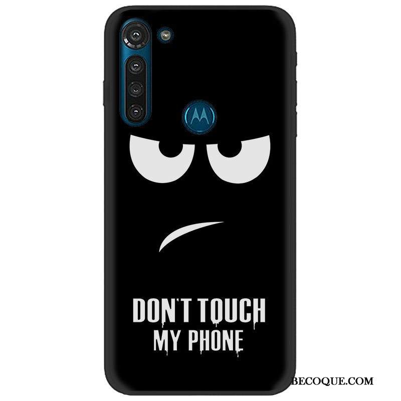 Kuori Moto G8 Power Pehmeä Neste Pu Musta, Kotelo Moto G8 Power Maalaus Trendi Pesty Suede