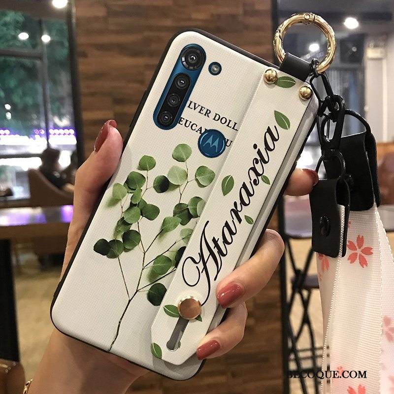 Kuori Moto G8 Power Pehmeä Neste Puhelimen Kuoret Kukka, Kotelo Moto G8 Power Tuki Ripustettavat Koristeet Violetti