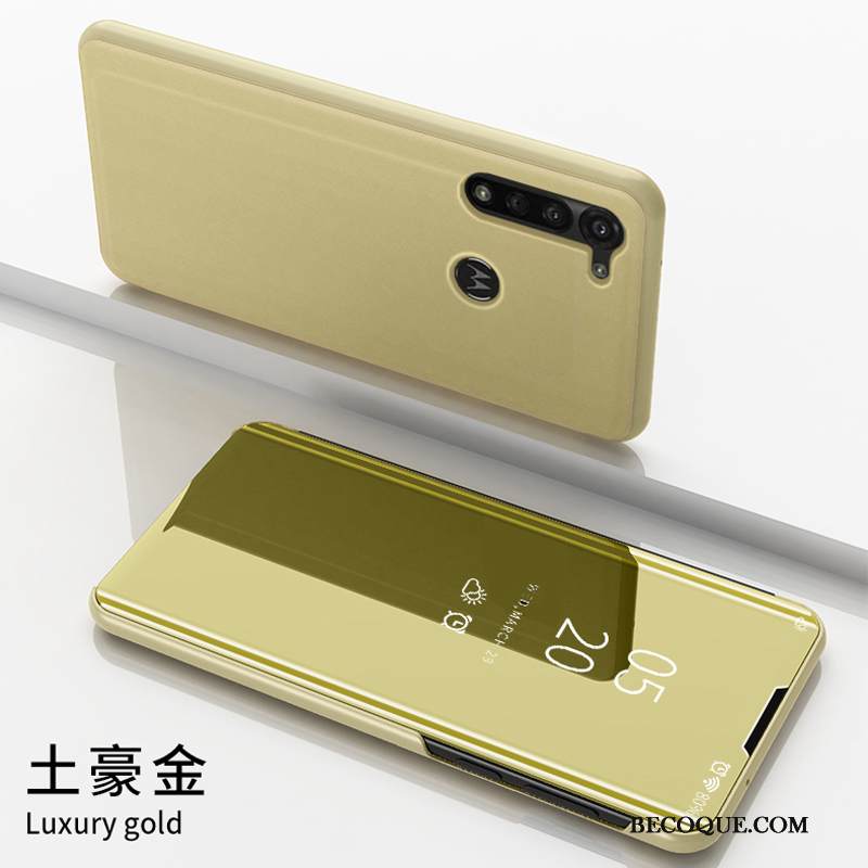 Kuori Moto G8 Power Suojaus Naarmu Kulta, Kotelo Moto G8 Power Nahka Puhelimen Kuoret Net Red