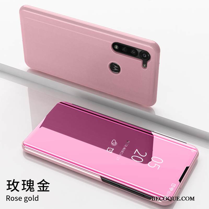 Kuori Moto G8 Power Suojaus Naarmu Kulta, Kotelo Moto G8 Power Nahka Puhelimen Kuoret Net Red