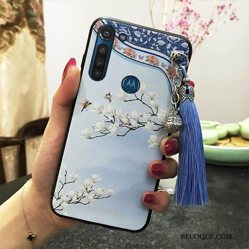 Kuori Moto G8 Power Vuosikerta Tuuli Ripustettavat Koristeet, Kotelo Moto G8 Power Tuki Fringed Puhelimen Kuoret