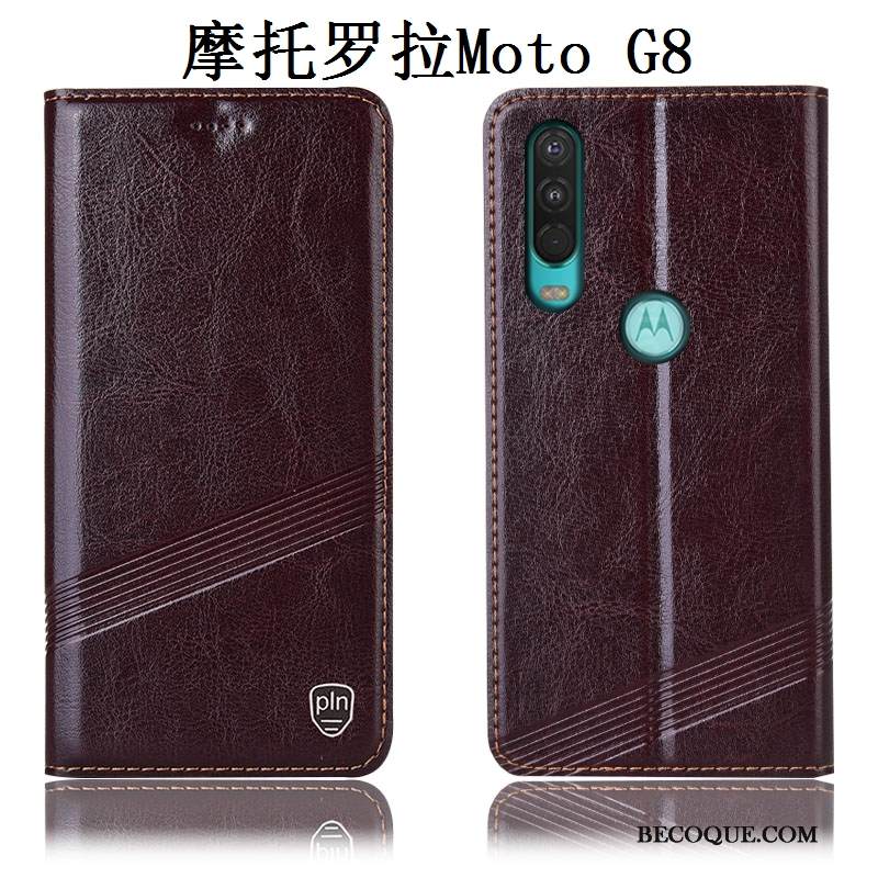 Kuori Moto G8 Suojaus Murtumaton Puhelimen Kuoret, Kotelo Moto G8 Laukut Punainen
