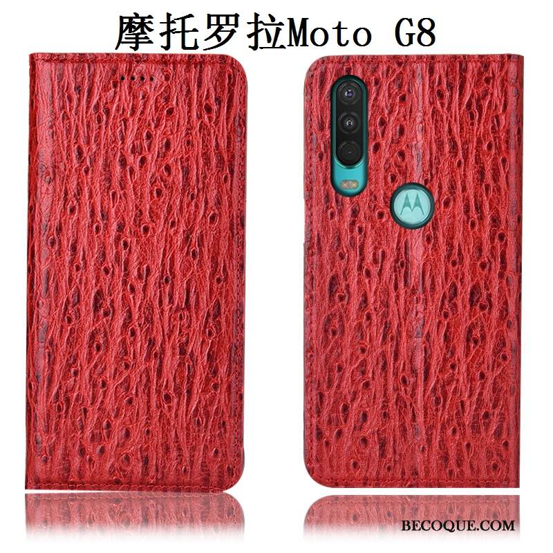 Kuori Moto G8 Suojaus Tummansininen Murtumaton, Kotelo Moto G8 Laukut Puhelimen Kuoret Lintu